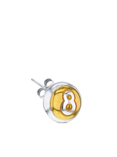 True Rocks Eight Ball Stud Earring In Silber