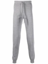 Corneliani Drawstring Virgin Wool-blend Track Pants In Grau