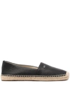 Michael Michael Kors Dylyn Logo Embossed Espadrilles In Black