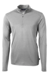 Cutter & Buck Virtue Half Zip Stretch Recycled Polyester Sweatshirt In Polished