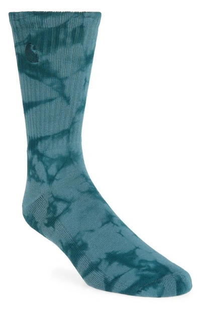 Carhartt Vista Tie Dye Crew Socks In Frasier / Eucalyptus