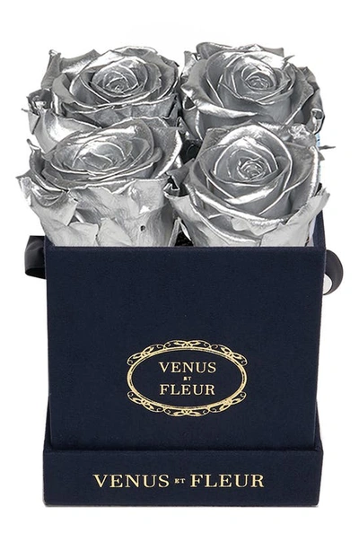 Venus Et Fleur Classic Le Petit Eternity Roses In Silver