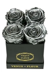 Venus Et Fleur Classic Le Petit Eternity Roses In Silver