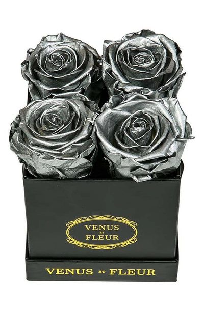 Venus Et Fleur Classic Le Petit Eternity Roses In Silver