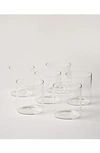 Farmhouse Pottery Silo Set Of 6 Juice Glasses In Clear