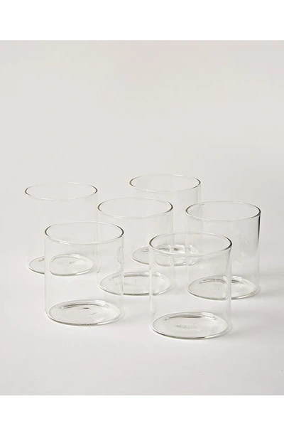 Farmhouse Pottery Silo Set Of 6 Juice Glasses In Clear