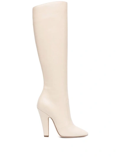 Saint Laurent Koller 110 Boots In Neutrals