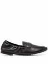 Tory Burch Black Ballerina Loafer With Rhinestones In Perfect Black Jet