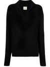 Khaite Jo Cashmere Featherweight-knit Sweater In Schwarz