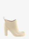 Bottega Veneta Shine Square Toe Ankle Rain Boots In Beige