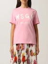 Msgm T-shirt Con Logo In Pink