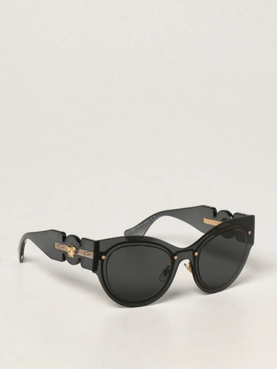 Versace Sunglasses In Acetate With Medusa In Grey
