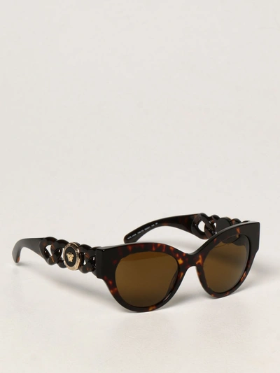 Versace Sunglasses In Acetate In Braun