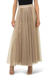 AKRIS PLEATED TULLE & JERSEY A-LINE SKIRT,7201322001059888