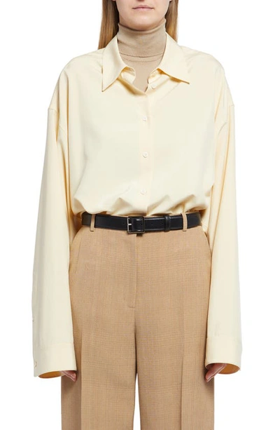 The Row Caroline Oversize Button-up Shirt In Oyster