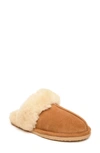 Minnetonka Genuine Sheepskin Slipper In Tan