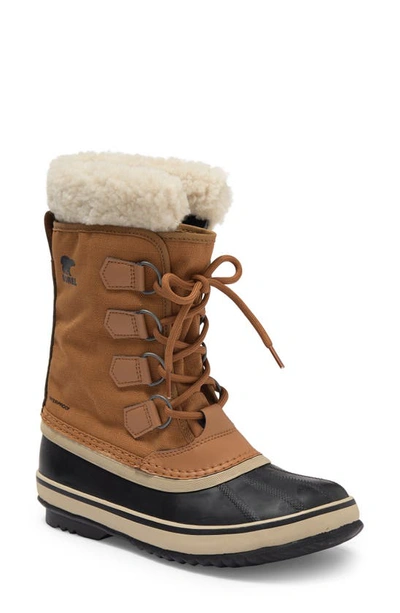 Sorel Winter Carnival Waterproof Boot In Camel Brown