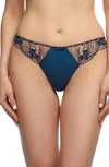 Dita Von Teese Julies Roses G-string In Navy