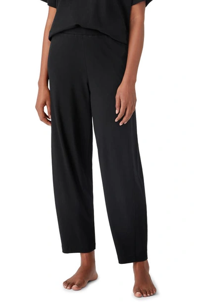 Eileen Fisher Wear Lantern Organic Cotton Trousers In Black