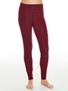 Cuddl Duds Softwear High-waist Modal Knit Leggings In Red Buffalo