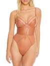 Curvy Kate Lucky Star Plunge Bodysuit In Tan