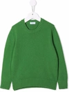 Siola Crew-neck Cashmere Jumper In Green