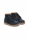 Gallucci Lace-up Suede Boots In Blue