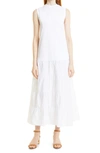 Ted Baker Sleeveless Tiered Maxi Dress In White