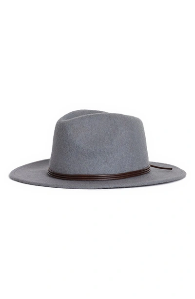 Brixton Mesa Fedora Hat In Light Grey