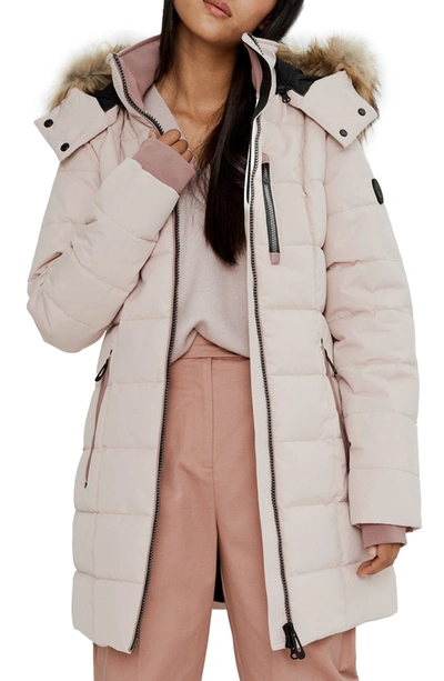 Noize Hannah Faux Fur Trim Hooded Parka In Tuscany