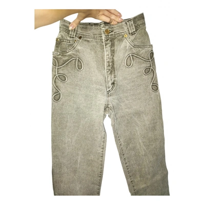 Pre-owned Escada Jeans In Grey