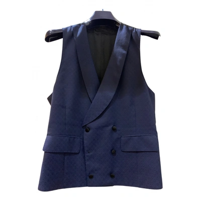 Pre-owned Lardini Wool Vest In Blue