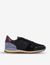 VALENTINO GARAVANI VALENTINO GARAVANI MENS BLACK/COMB GARAVANI ROCKRUNNER LEATHER, SUEDE AND MESH TRAINERS,69047336