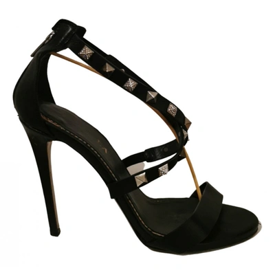 Pre-owned Le Silla Leather Sandal In Black