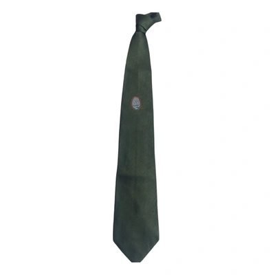 Pre-owned Kenzo Silk Tie In Green