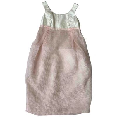 Pre-owned Shiatzy Chen Silk Mid-length Dress In Pink