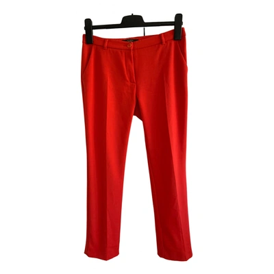 Pre-owned Max Mara Slim Pants In Red
