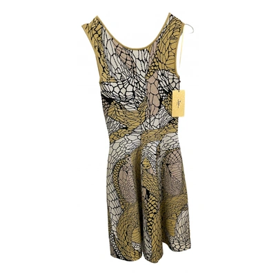 Pre-owned Issa Mini Dress In Gold
