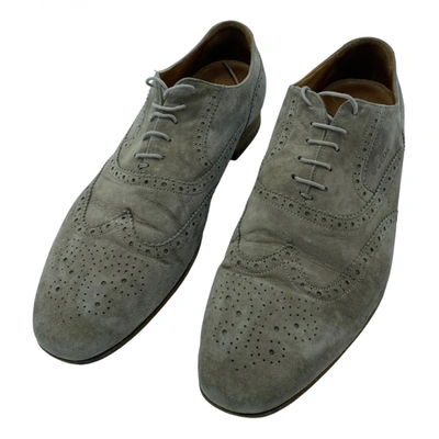 Pre-owned Geox Lace Ups In Grey