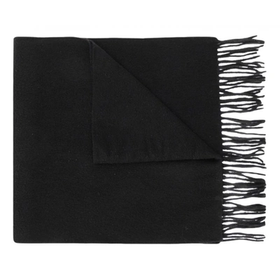 Pre-owned Versace Wool Scarf & Pocket Square In Black