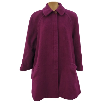 Pre-owned Les Copains Wool Coat In Purple