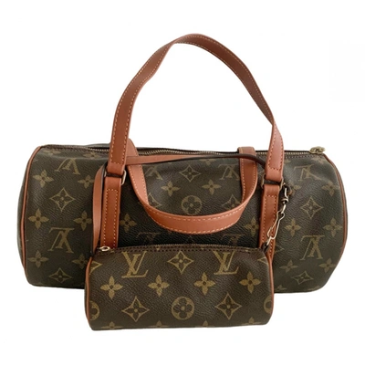 Pre-owned Louis Vuitton Papillon Leather Handbag In Brown