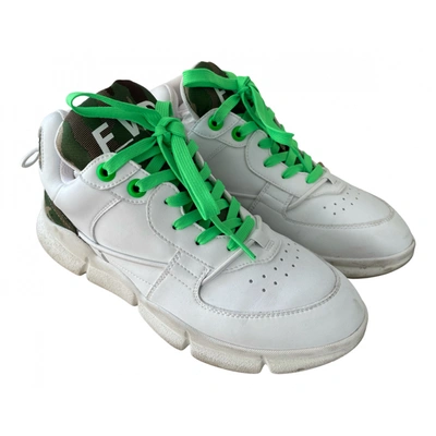 Pre-owned F_wd Vegan Leather Trainers In White