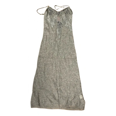 Pre-owned Kaos Wool Mid-length Dress In Grey