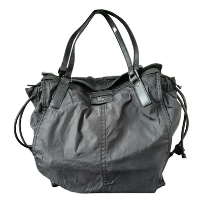 Pre-owned Burberry Cloth Handbag In Black