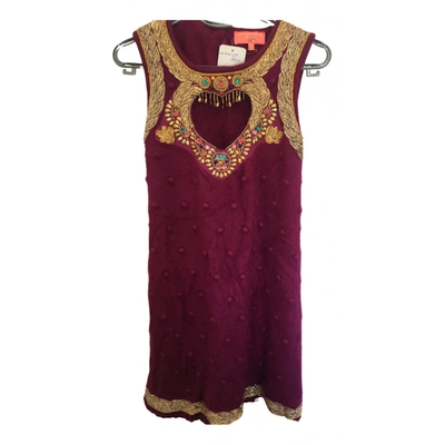 Pre-owned Manoush Wool Mini Dress In Multicolour