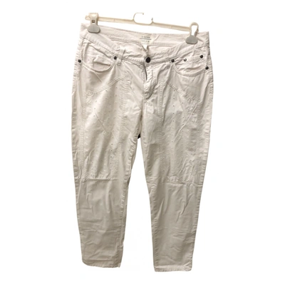 Pre-owned Jeckerson Trousers In White