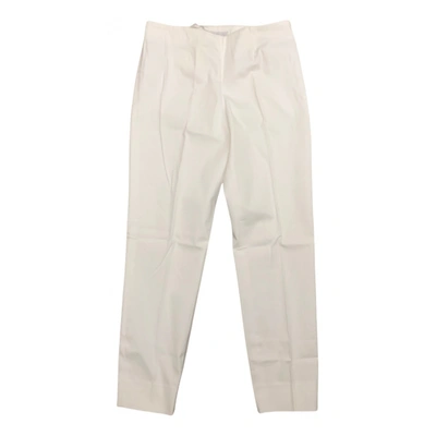 Pre-owned Fabiana Filippi Slim Pants In White