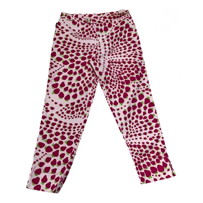 Pre-owned Moschino Trousers In Pink