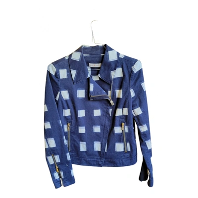 Pre-owned Tory Burch Jacket In Blue